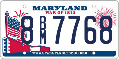 MD license plate 8BM7768