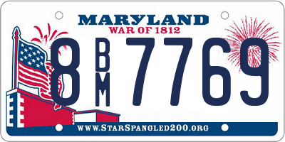 MD license plate 8BM7769