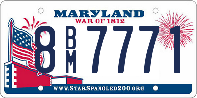 MD license plate 8BM7771