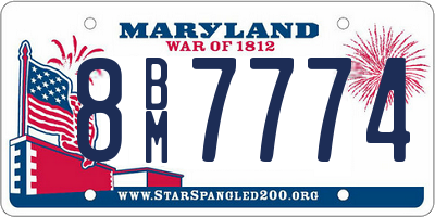 MD license plate 8BM7774