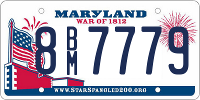 MD license plate 8BM7779