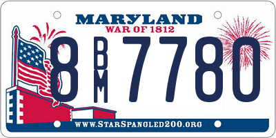 MD license plate 8BM7780