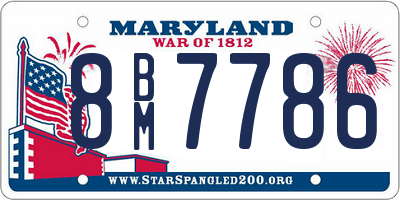 MD license plate 8BM7786