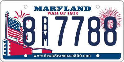 MD license plate 8BM7788