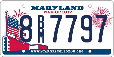 MD license plate 8BM7797