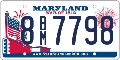 MD license plate 8BM7798