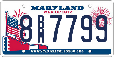 MD license plate 8BM7799