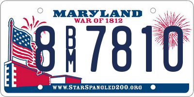 MD license plate 8BM7810