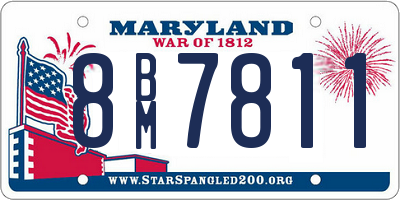 MD license plate 8BM7811