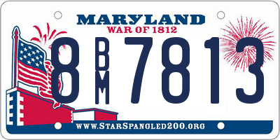 MD license plate 8BM7813