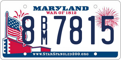 MD license plate 8BM7815