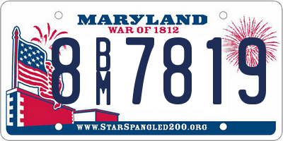 MD license plate 8BM7819