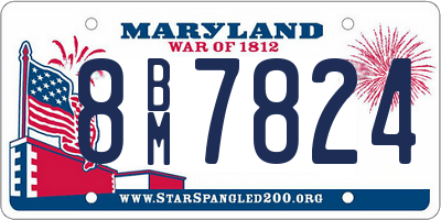 MD license plate 8BM7824