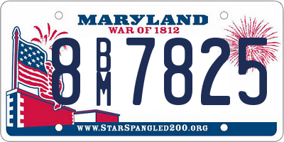 MD license plate 8BM7825