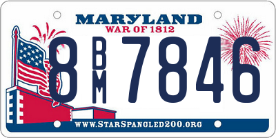 MD license plate 8BM7846