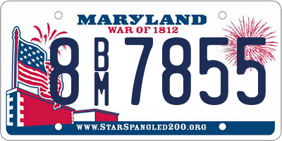 MD license plate 8BM7855