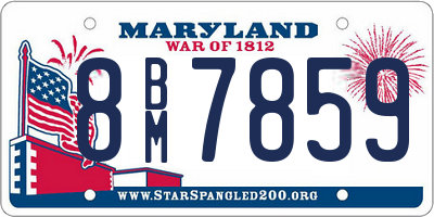 MD license plate 8BM7859