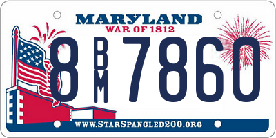 MD license plate 8BM7860