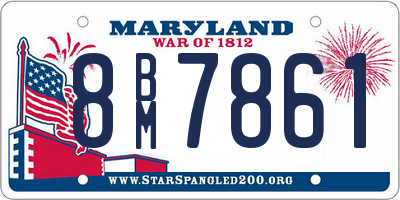 MD license plate 8BM7861