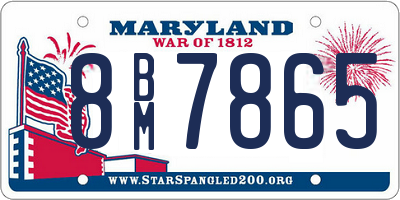 MD license plate 8BM7865