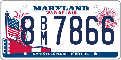 MD license plate 8BM7866