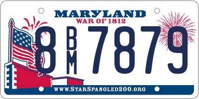 MD license plate 8BM7879