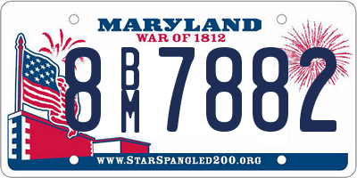 MD license plate 8BM7882