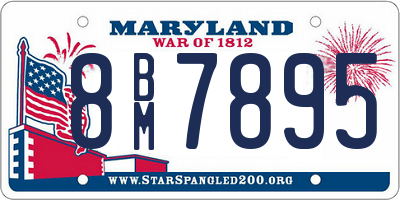 MD license plate 8BM7895