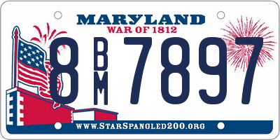 MD license plate 8BM7897