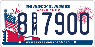 MD license plate 8BM7900