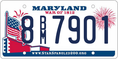 MD license plate 8BM7901