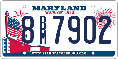 MD license plate 8BM7902