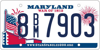 MD license plate 8BM7903