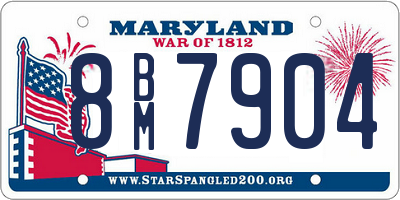 MD license plate 8BM7904