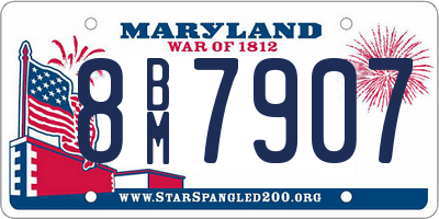 MD license plate 8BM7907