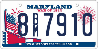 MD license plate 8BM7910