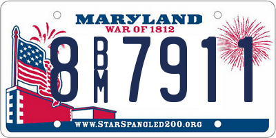 MD license plate 8BM7911