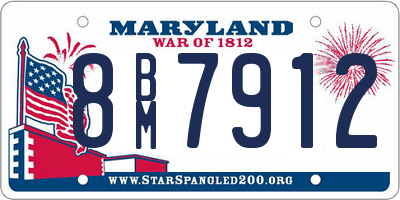 MD license plate 8BM7912