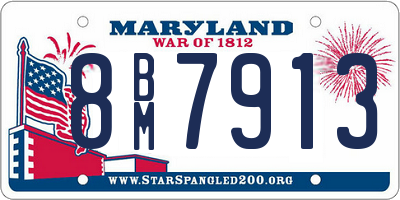 MD license plate 8BM7913