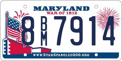 MD license plate 8BM7914