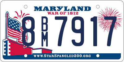 MD license plate 8BM7917