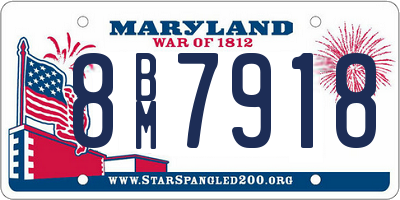 MD license plate 8BM7918