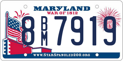 MD license plate 8BM7919