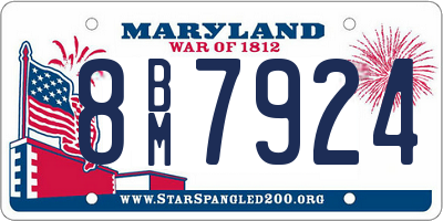 MD license plate 8BM7924