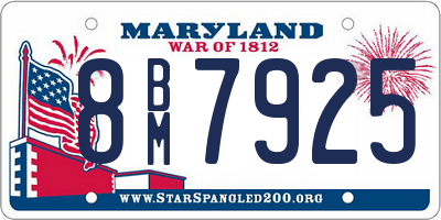 MD license plate 8BM7925