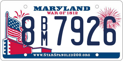 MD license plate 8BM7926