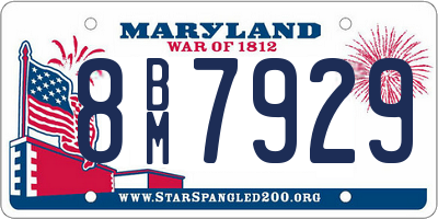 MD license plate 8BM7929