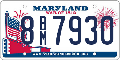 MD license plate 8BM7930