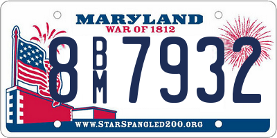 MD license plate 8BM7932