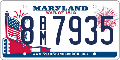 MD license plate 8BM7935